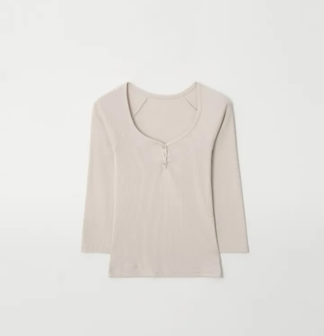 당일배송/새상품) 제니오 벨라 7부 버튼티 핑크베이지 상품이미지1