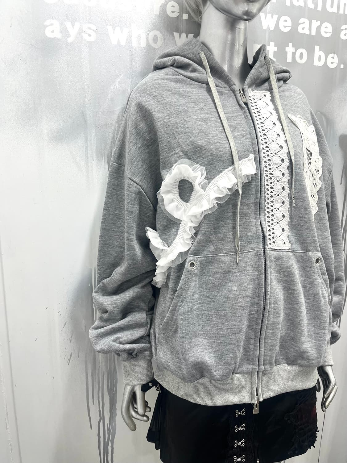Lace Wave Hoodie Zip-up 상품이미지5
