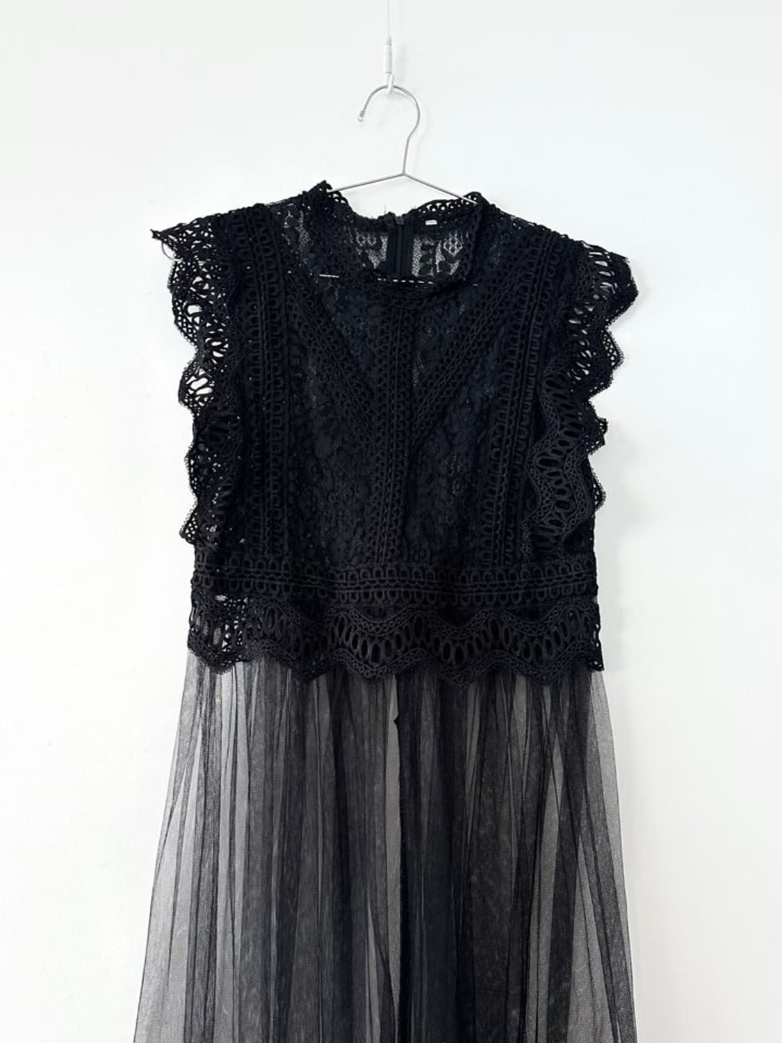 Embroidery punching layer ops / black 상품이미지2