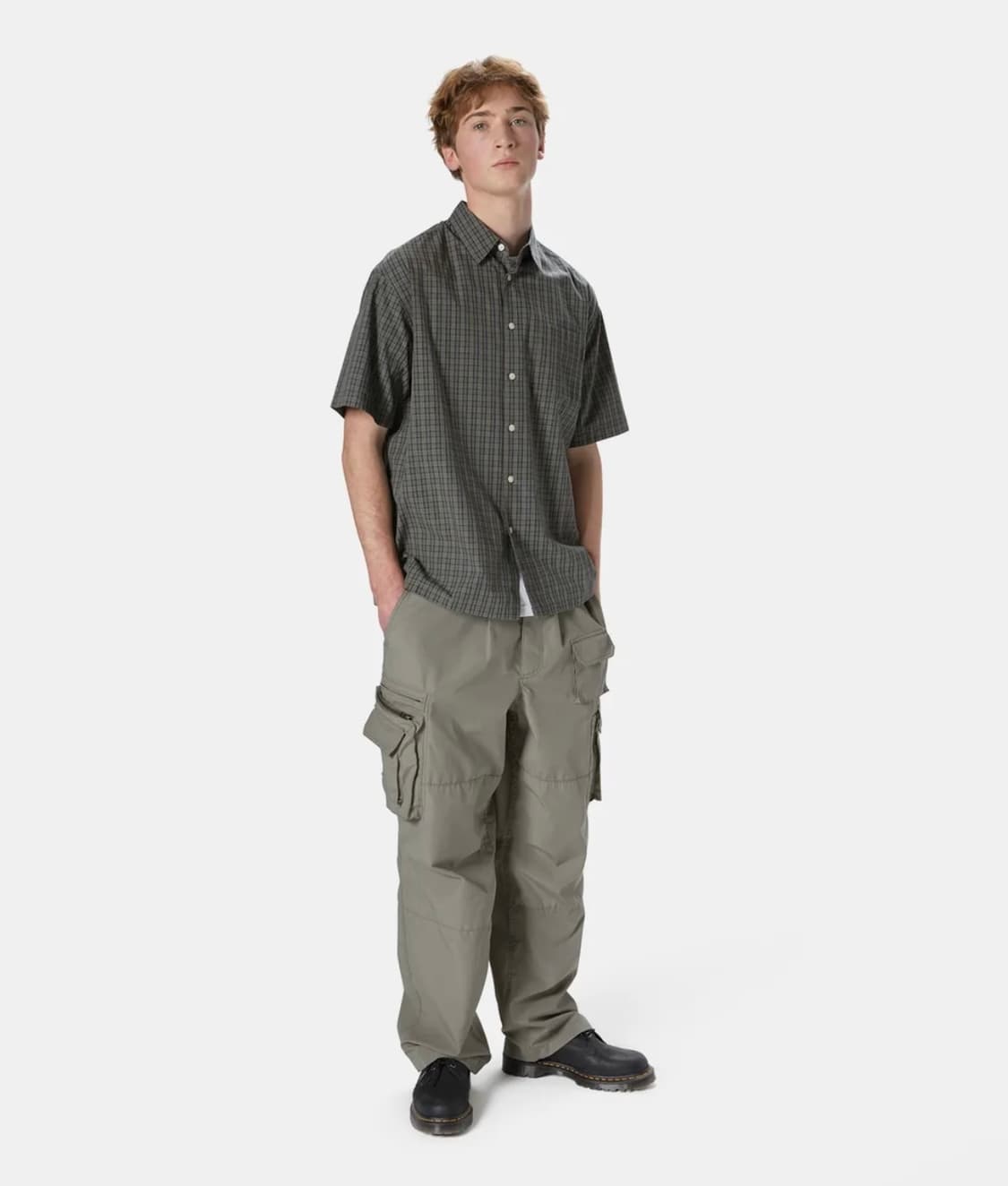 디스이즈네버댓 체크 숏슬리브 셔츠 네이비 L 사이즈 상품이미지1