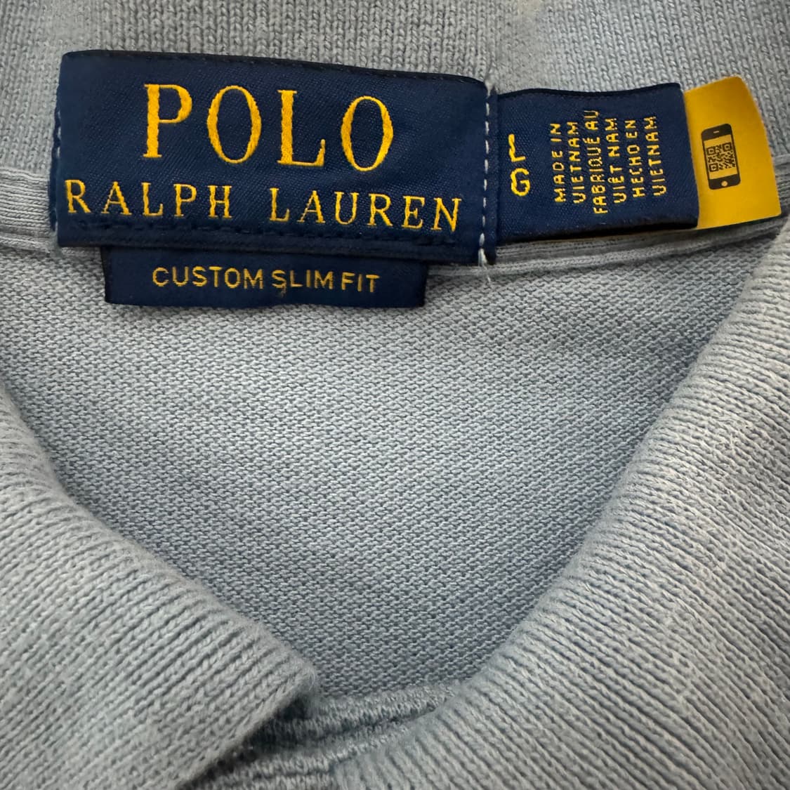 폴로 커스텀슬림핏 포니 라이트블루 카라티 상품이미지4