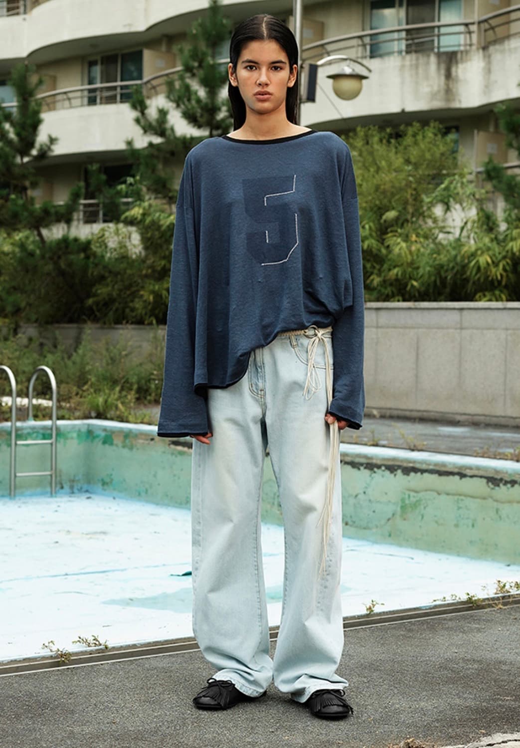 Open yy 오픈와이와이 CURVED JEANS, LIGHT BLUE 상품이미지1