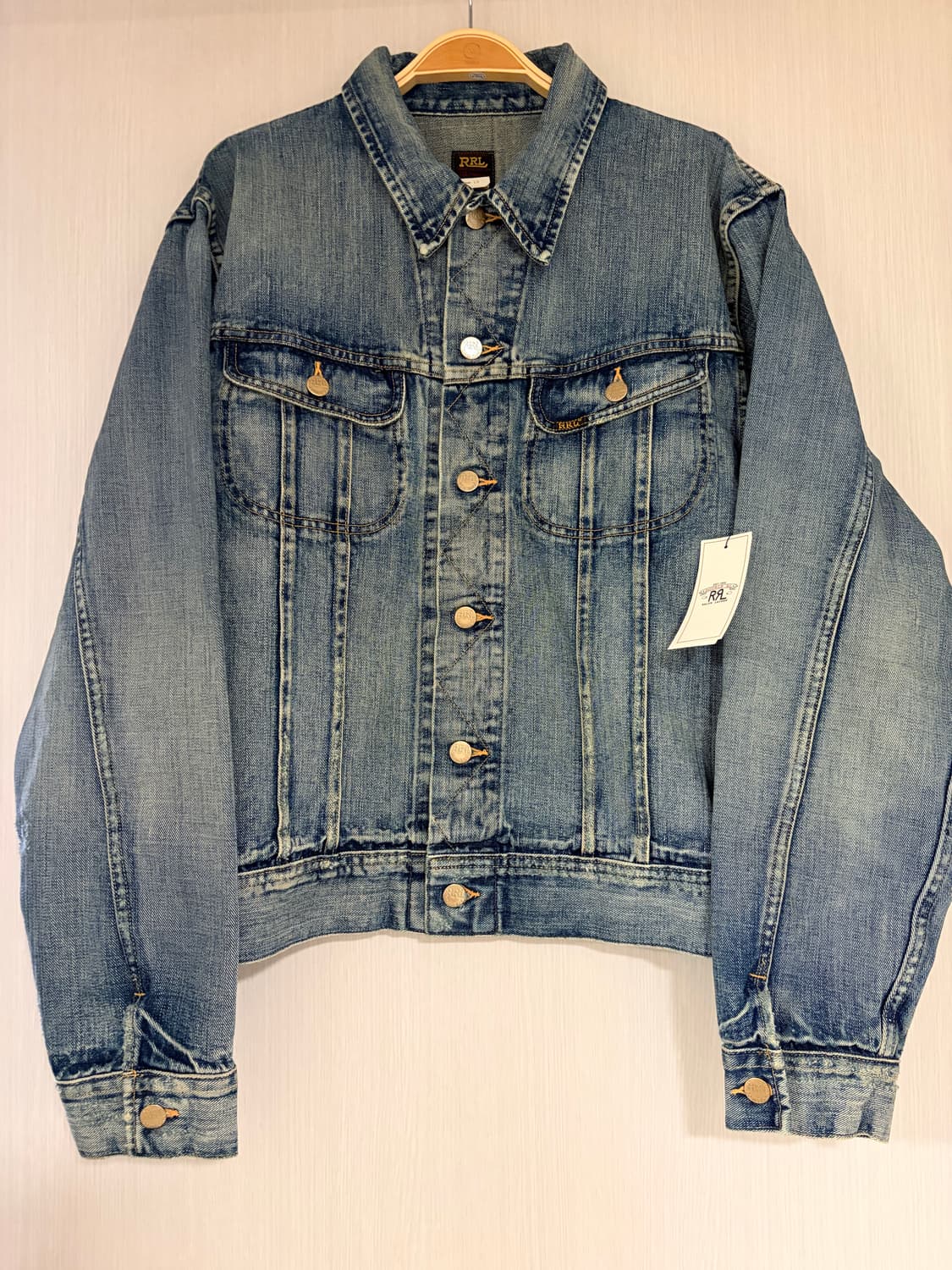 RRL 더블알엘 LOT271 인디고 데님 자켓 리랜드 워시 L 상품이미지1