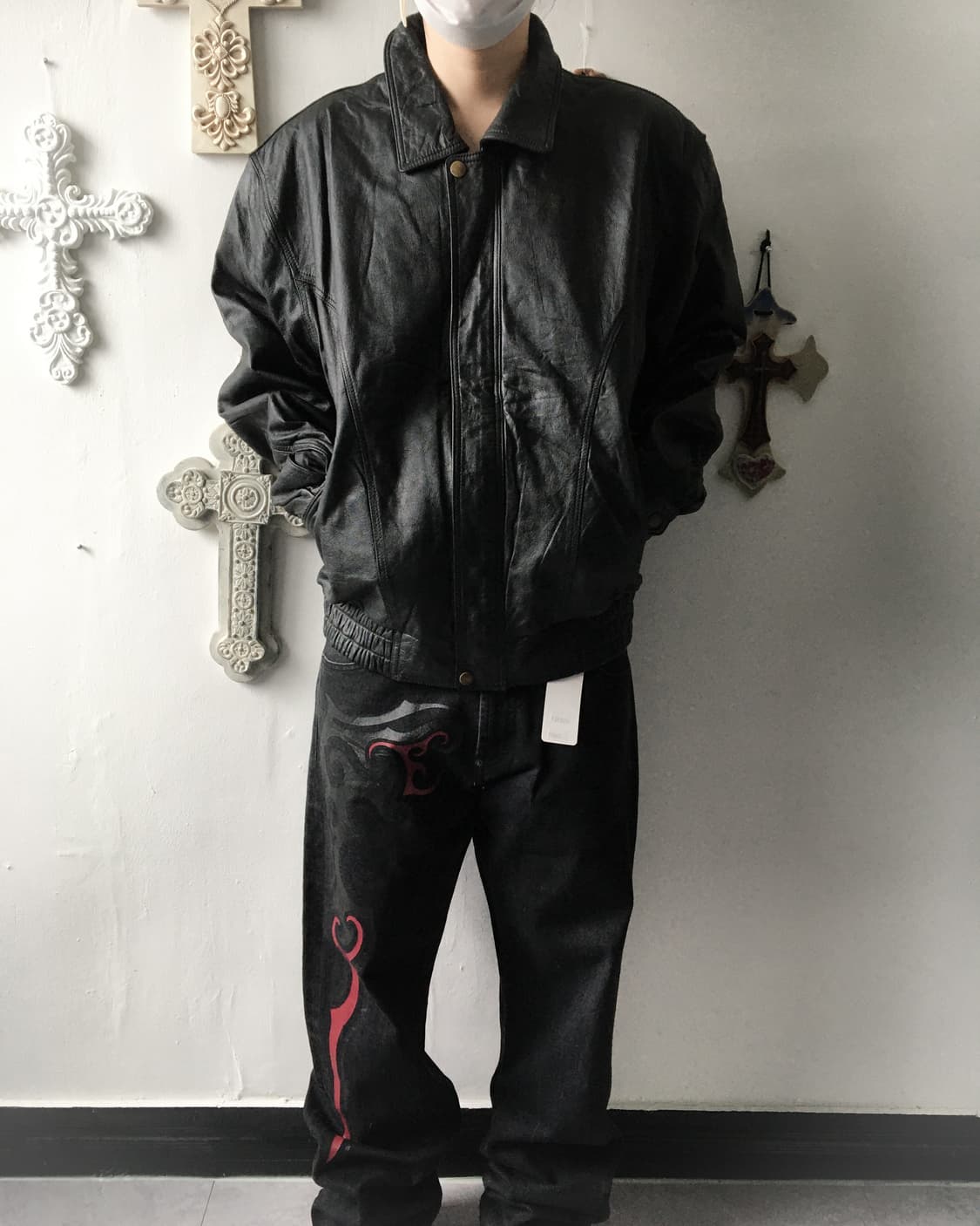 cow Leather bomber jacket 상품이미지1