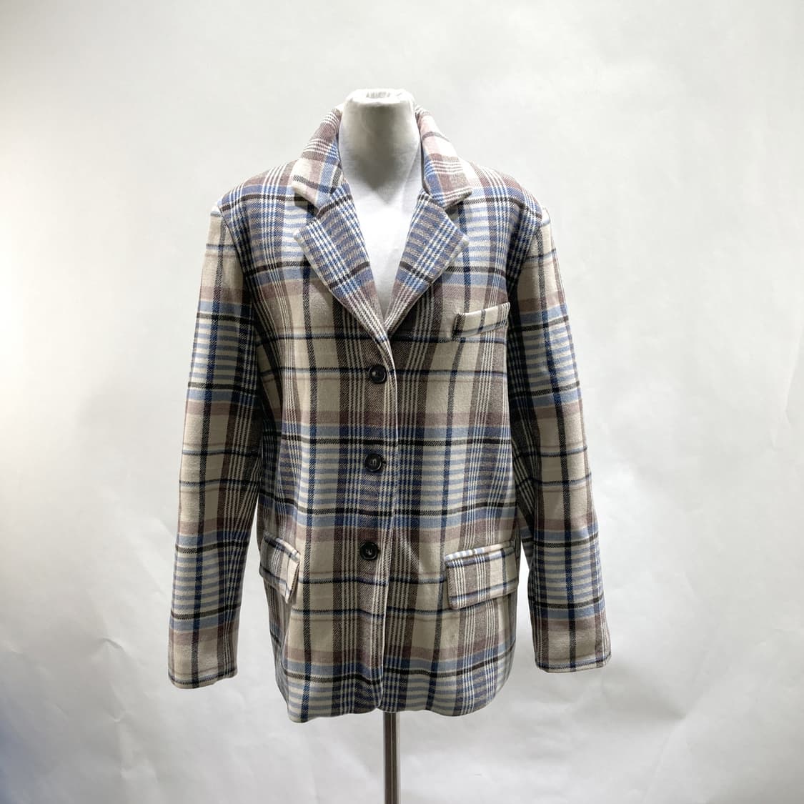 robegray 로브그레이 여성모직자켓 체크 F 상품이미지1