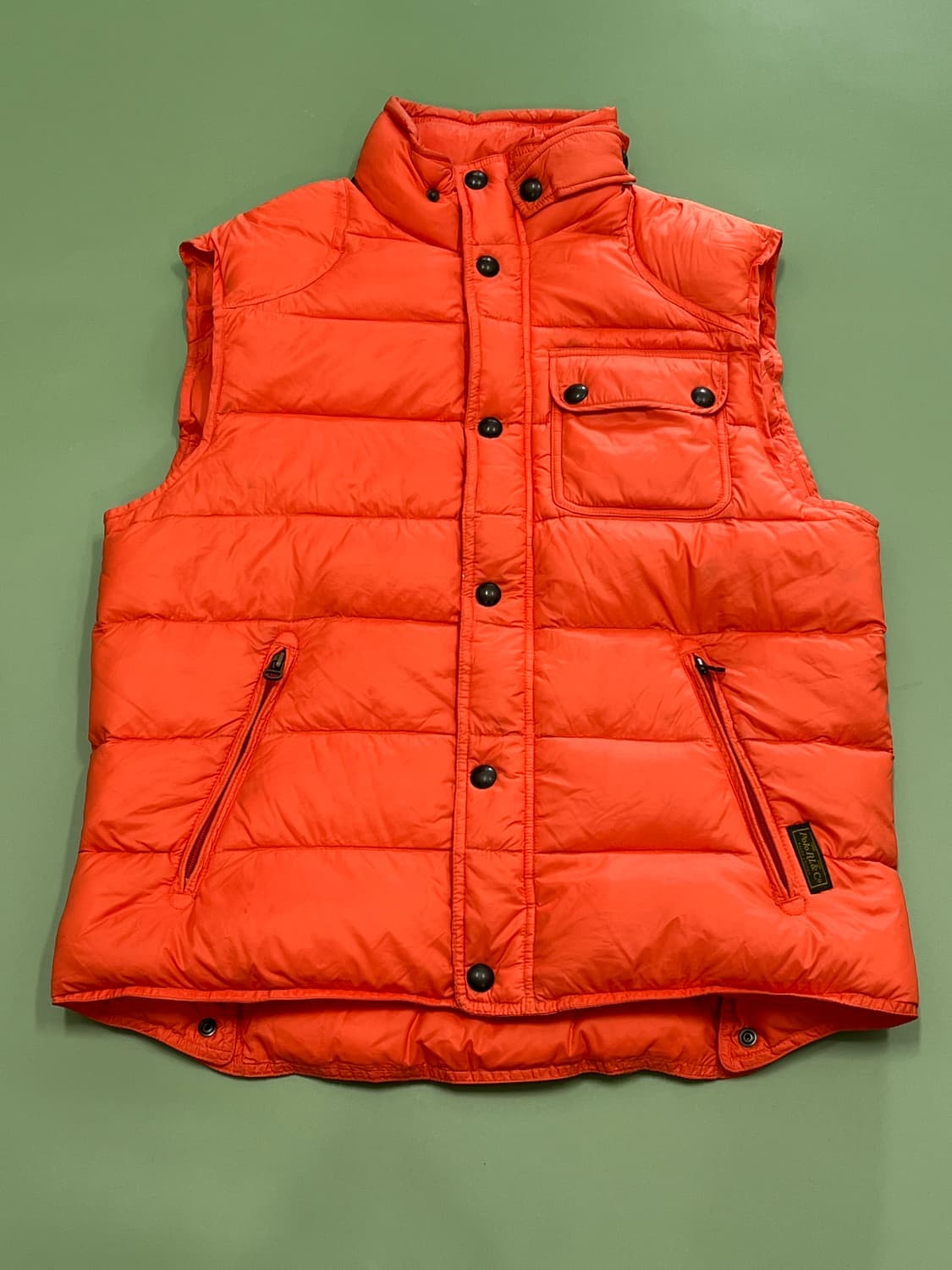 (XL) 폴로 랄프로렌 올드스쿨 원포켓 조끼 패딩 오렌지 상품이미지2
