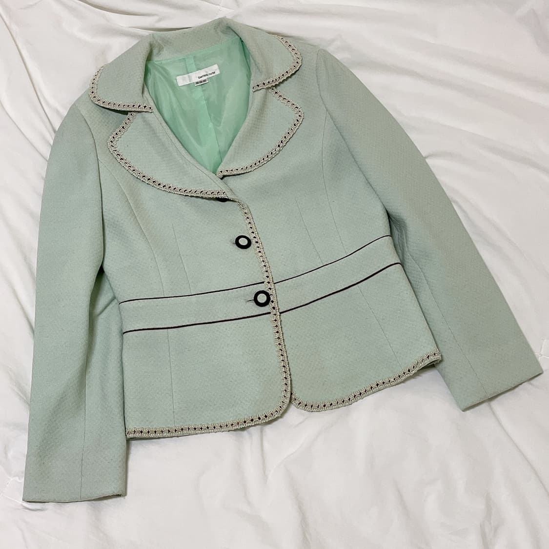 빈티지 ) 민트초코 트위드자켓 상품이미지2