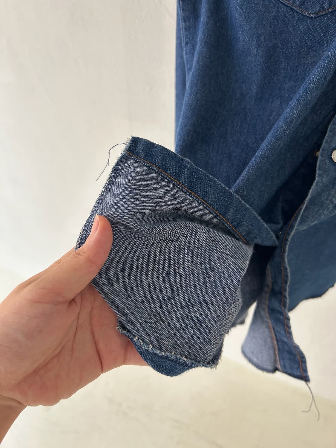 80-90s vtg WRangler Denim Western shirt. 상품이미지6