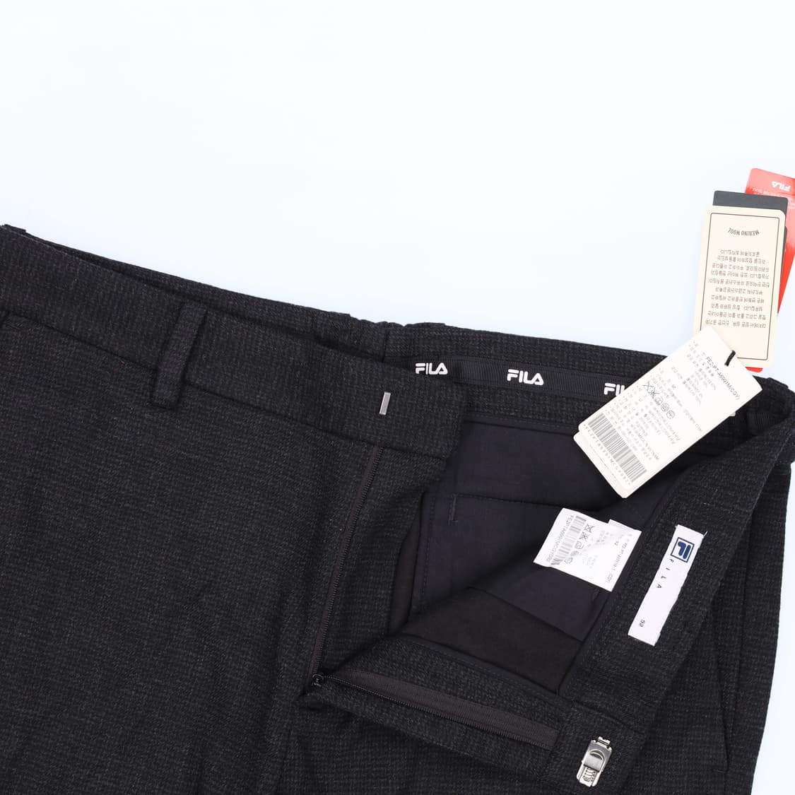 [92] 새상품 휠라 체크 기모 슬랙스 팬츠 1209H2 상품이미지3