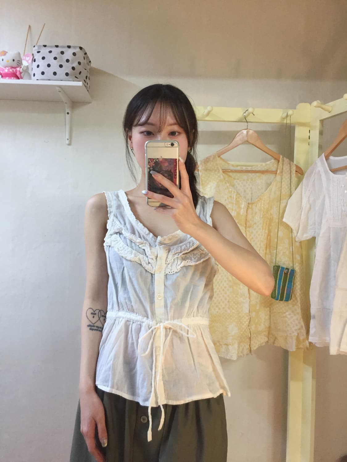 Forever 레이스 리본 나시 상품이미지2