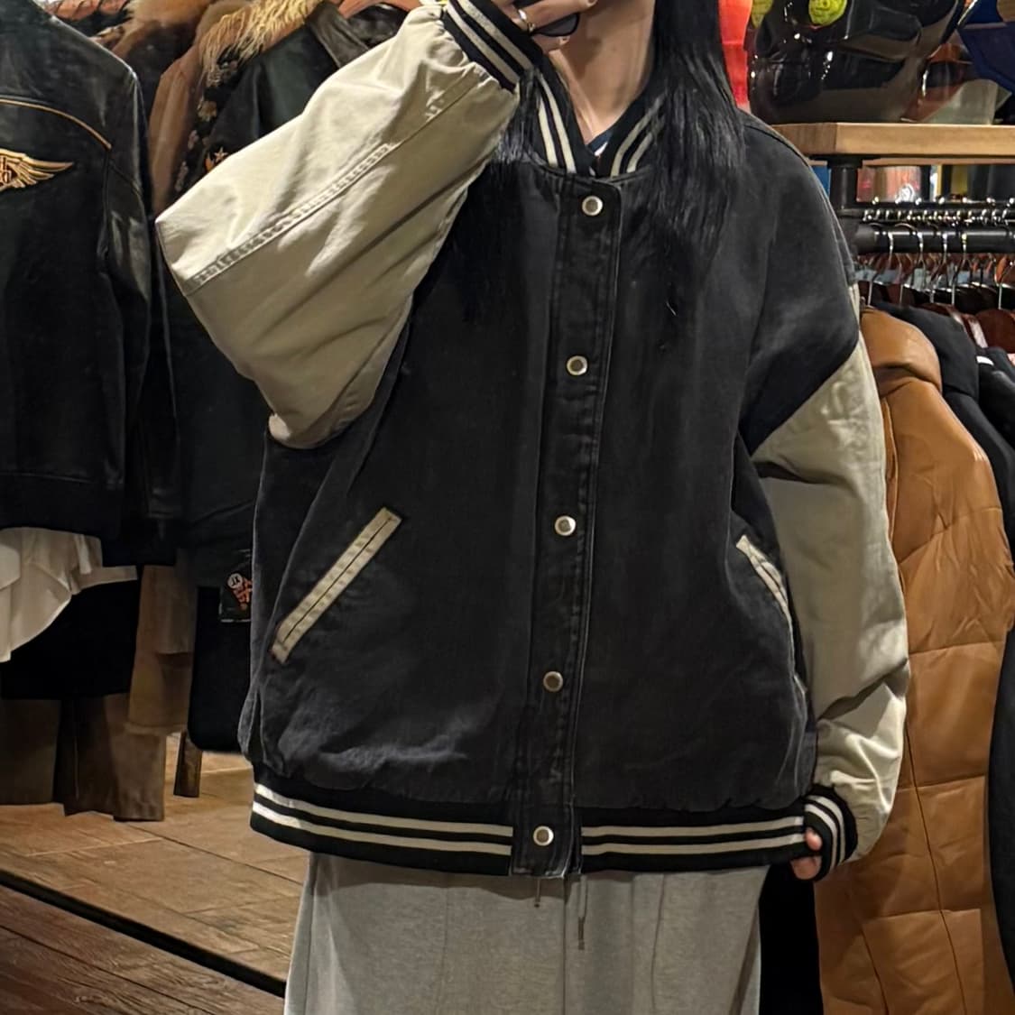 [HI] VTG 데님바시티자켓 흑청 상품이미지2