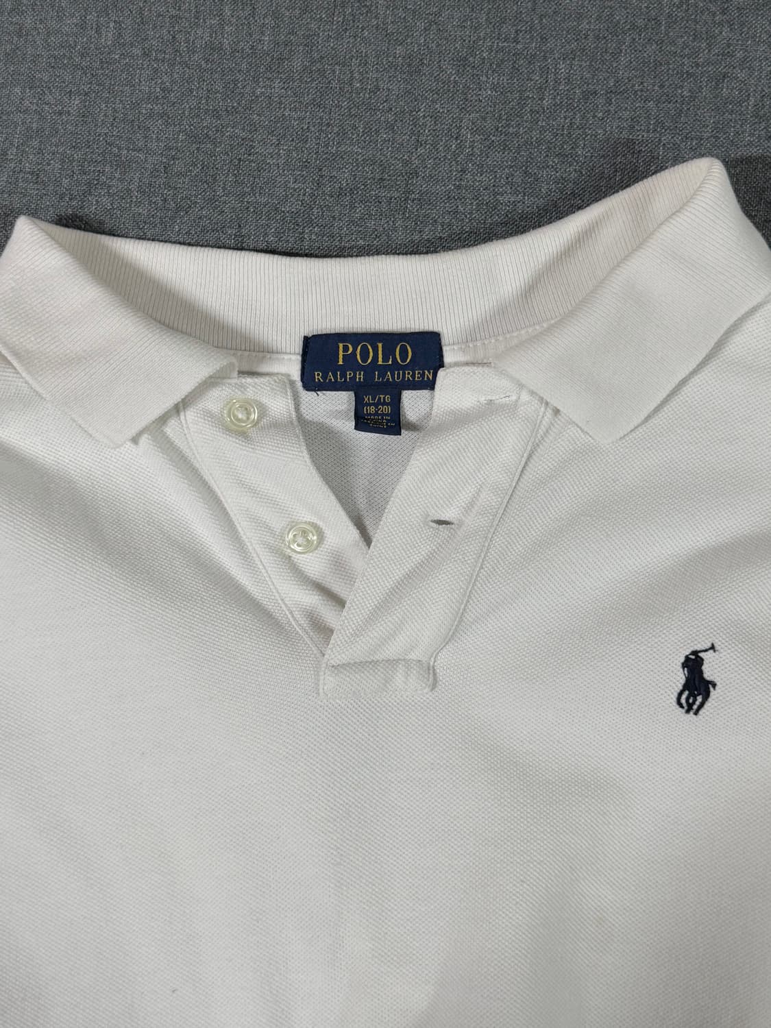 [정품]폴로 랄프로렌 화이트 카라티 XL 상품이미지3