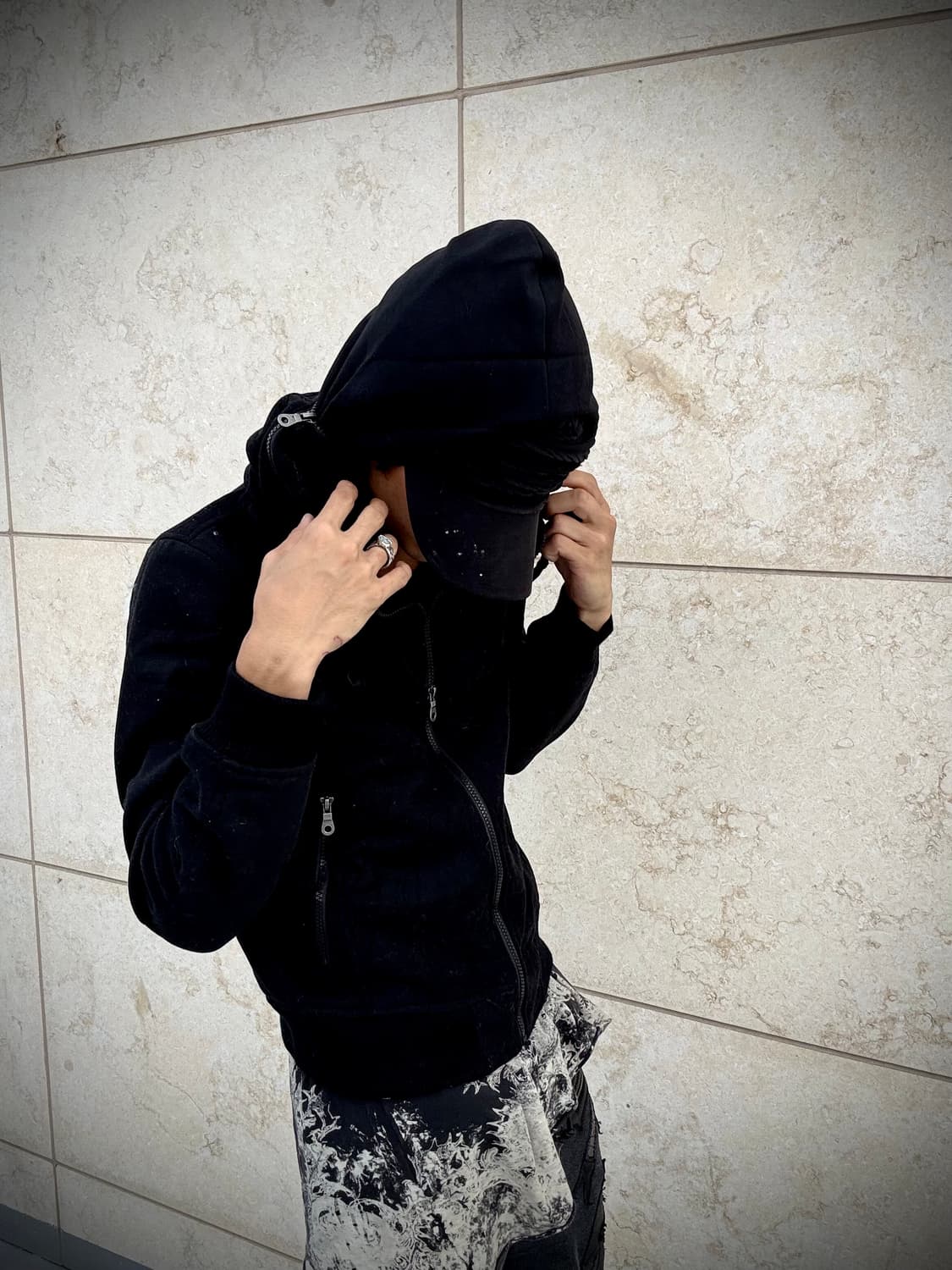 “SPINASH” BONO-Hoodie Black Chic Zip Up 상품이미지2
