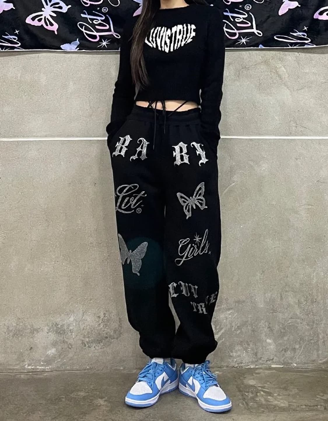 러브이즈트루 ow 글리터 조거 팬츠 상품이미지1