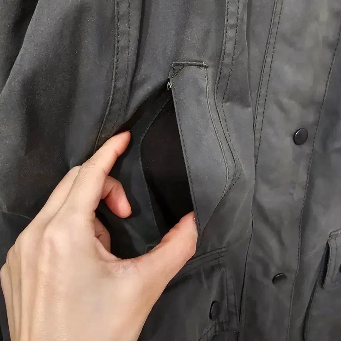 바버 왁스 자켓 UK10 올리브 ~66 상품이미지9