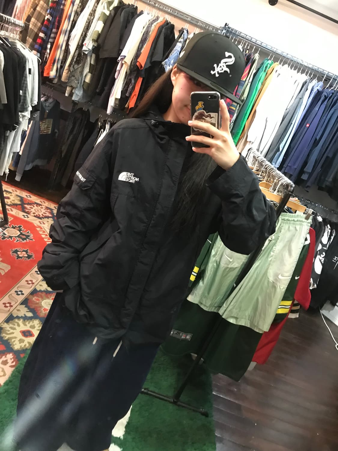 노스페이스 오버핏 바람막이 블랙 상품이미지3