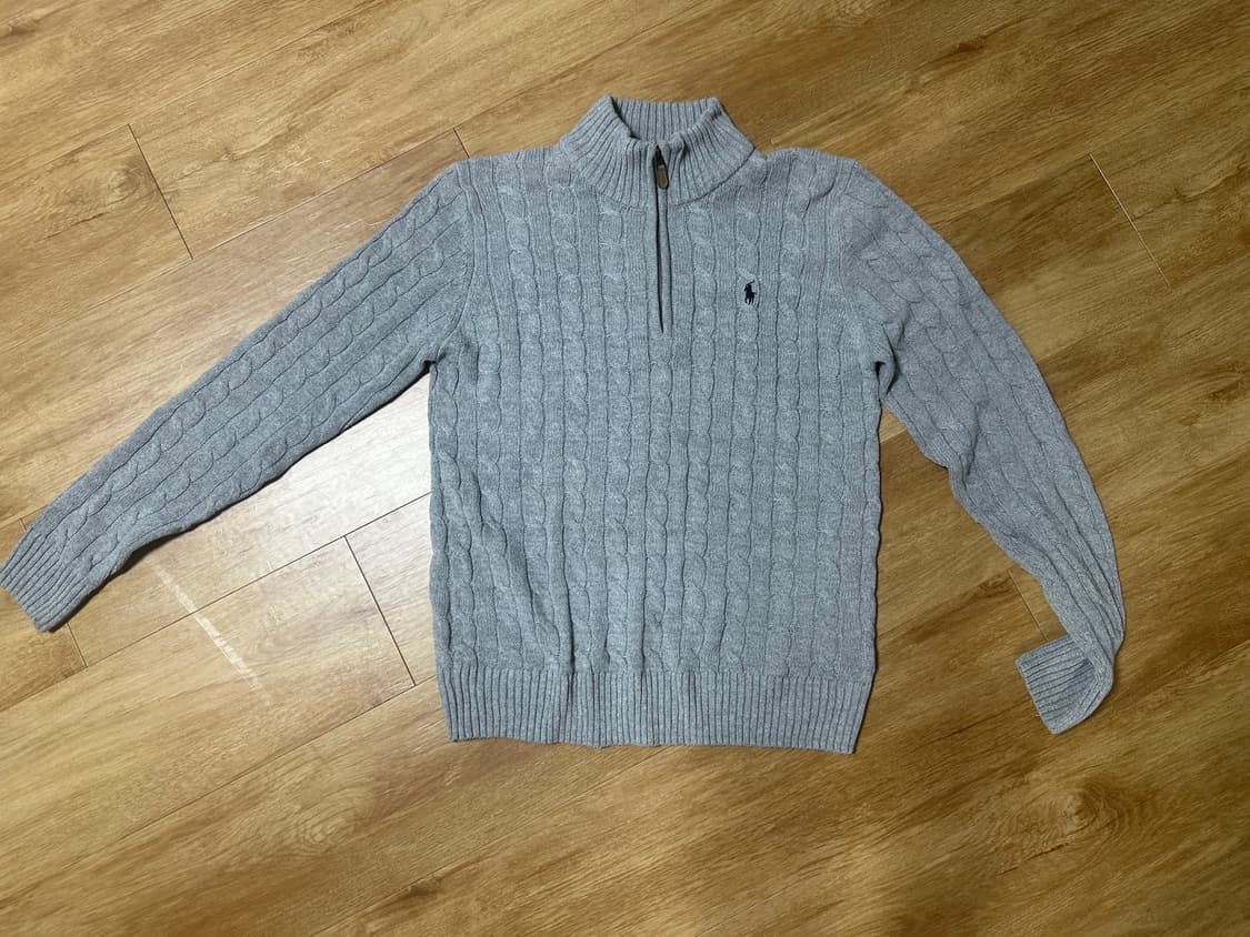 폴로 반집업 케이블 니트 상품이미지2