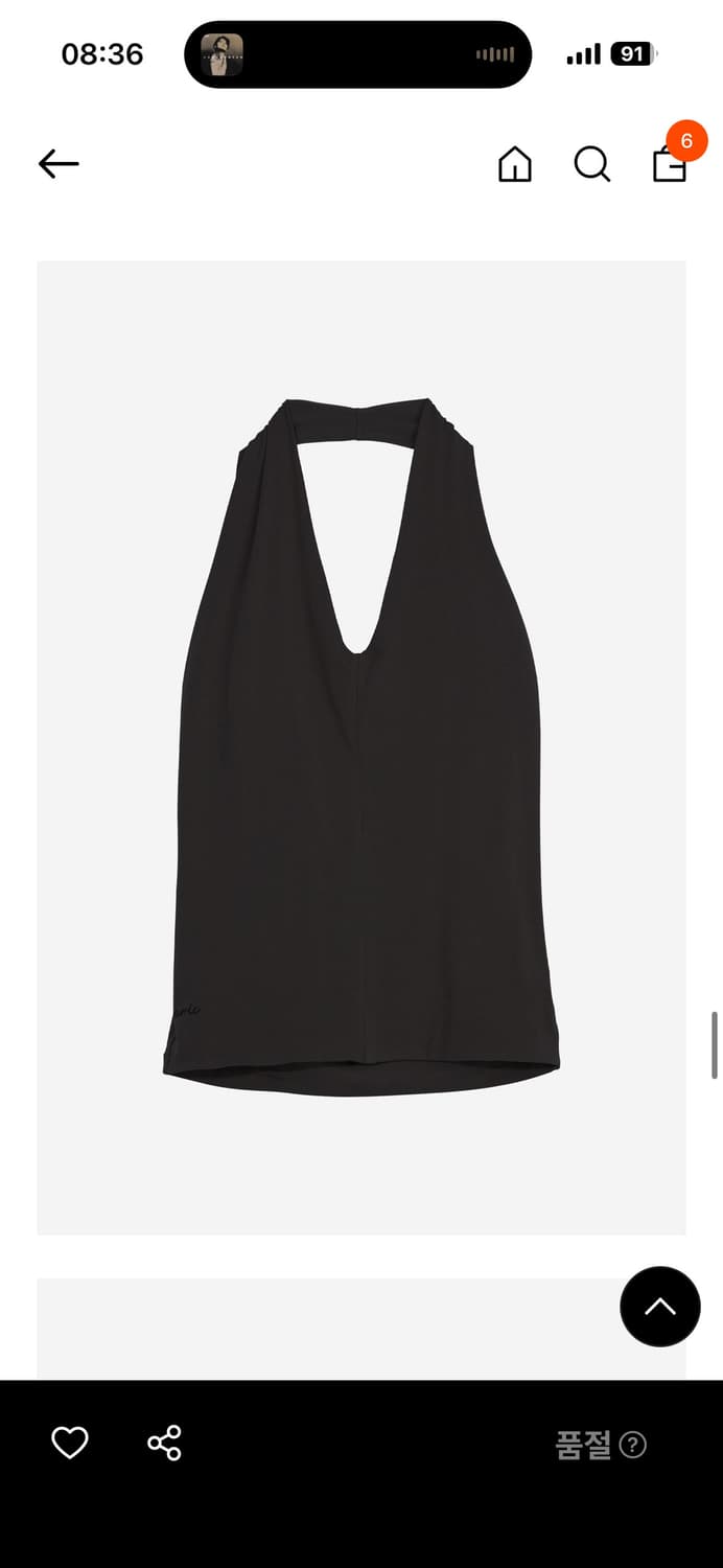 cerric drape halter neck, black 상품이미지3