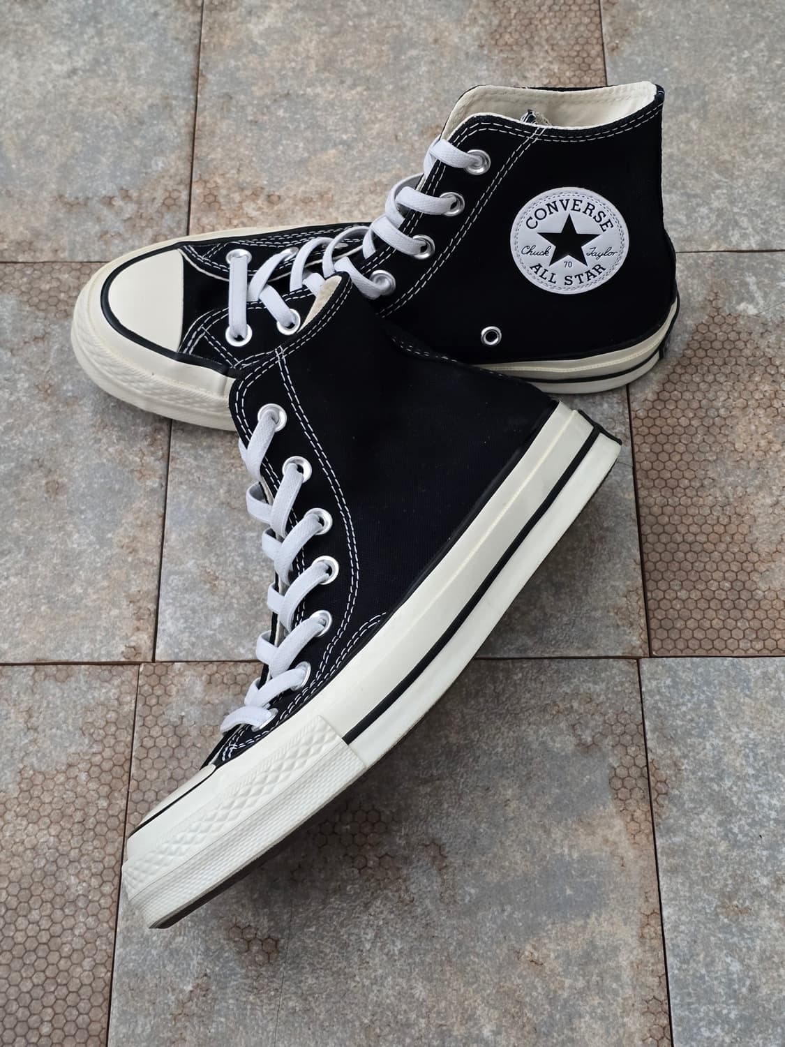 (235)컨버스 척 70 클래식 블랙 하이 스니커즈 상품이미지6