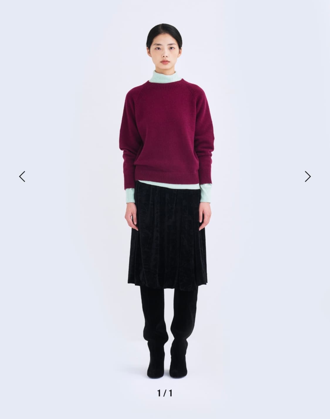 FINE MERINO ROUND KNIT (PURPLE) 상품이미지1