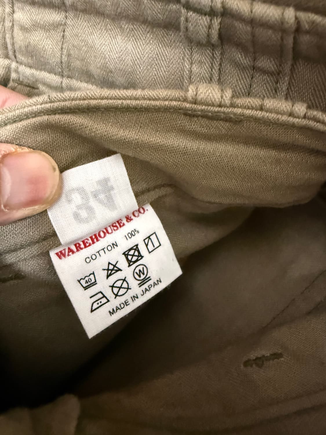 웨어하우스 헤링본 퍼티그팬츠 상품이미지5