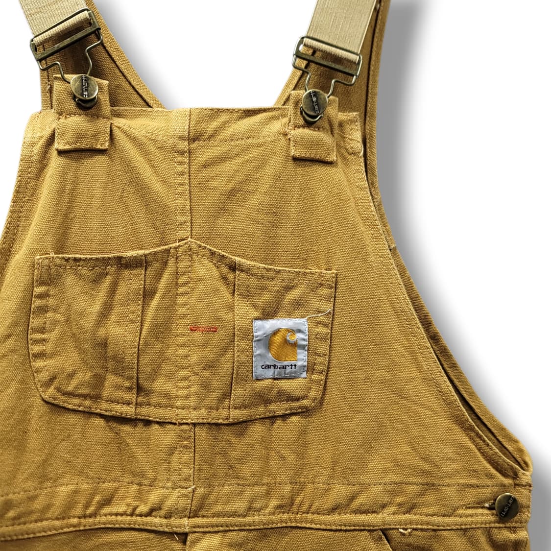 [L] 칼하트 브라운 캔버스 오버롤 멜빵 바지 상품이미지4