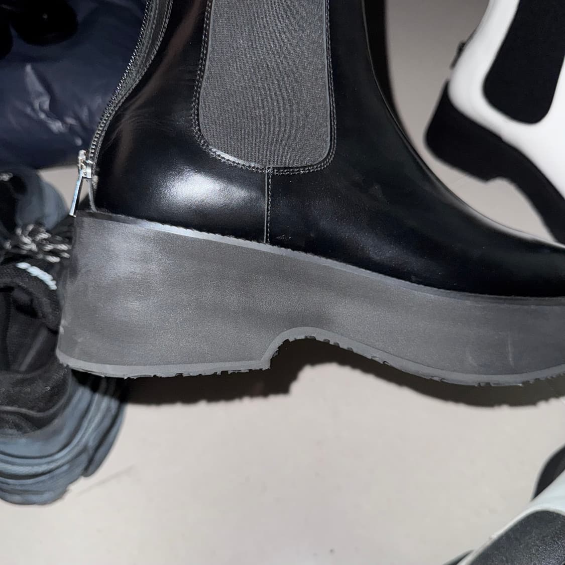 후망 시그니처 무광부츠 ( 블랙 / 화이트 ) (새상품) 상품이미지6