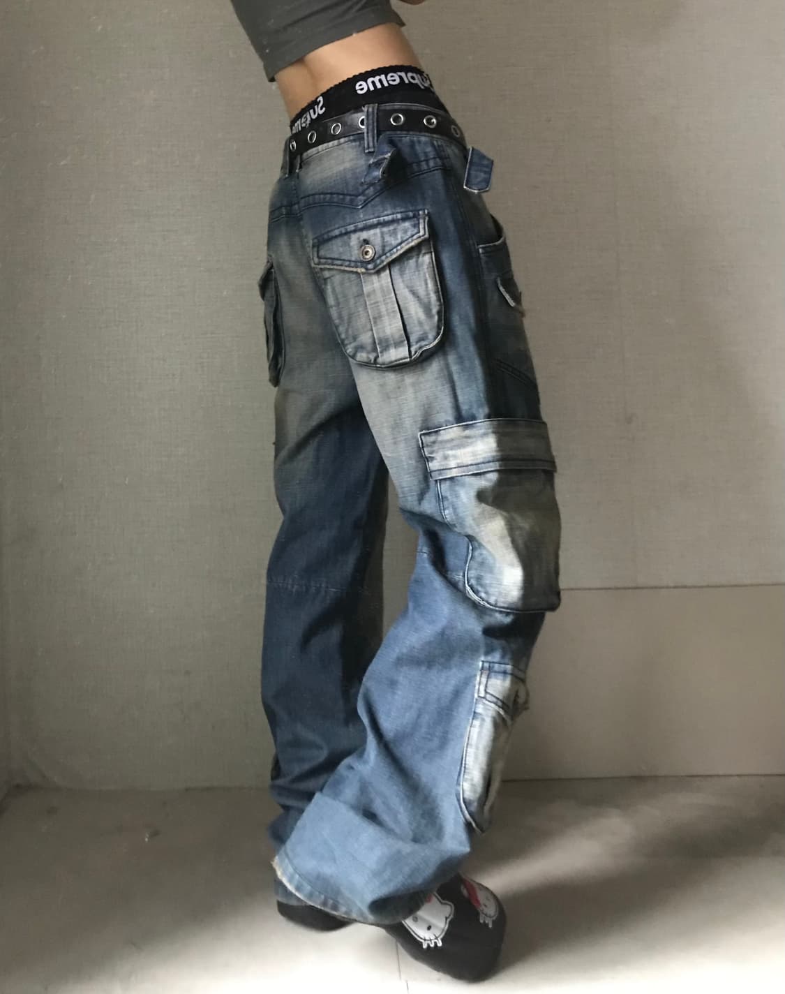 더티워싱 멀티포켓 카고팬츠 상품이미지2