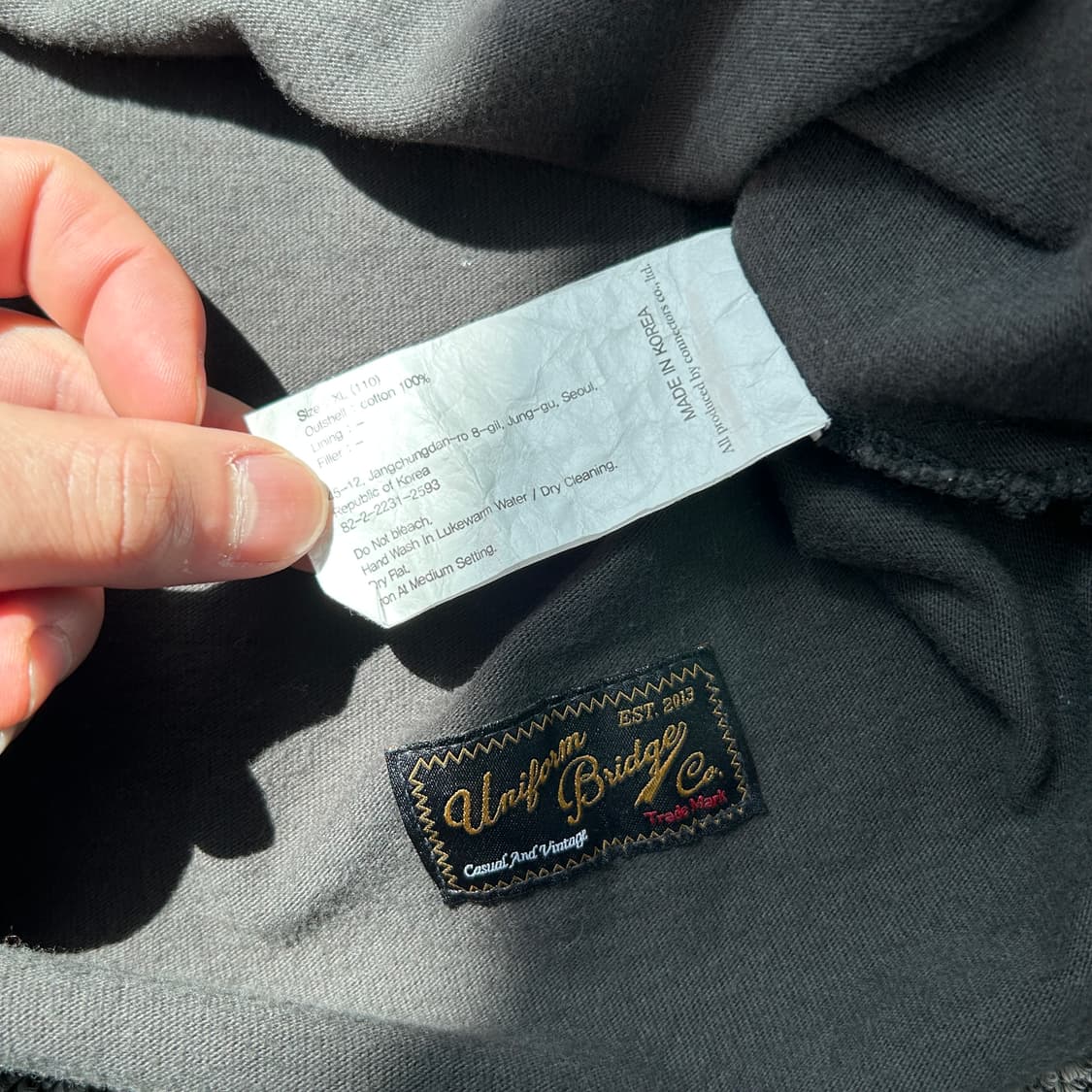 유니폼 브릿지 헤비웨이트 블랙 반팔티셔츠 상품이미지6