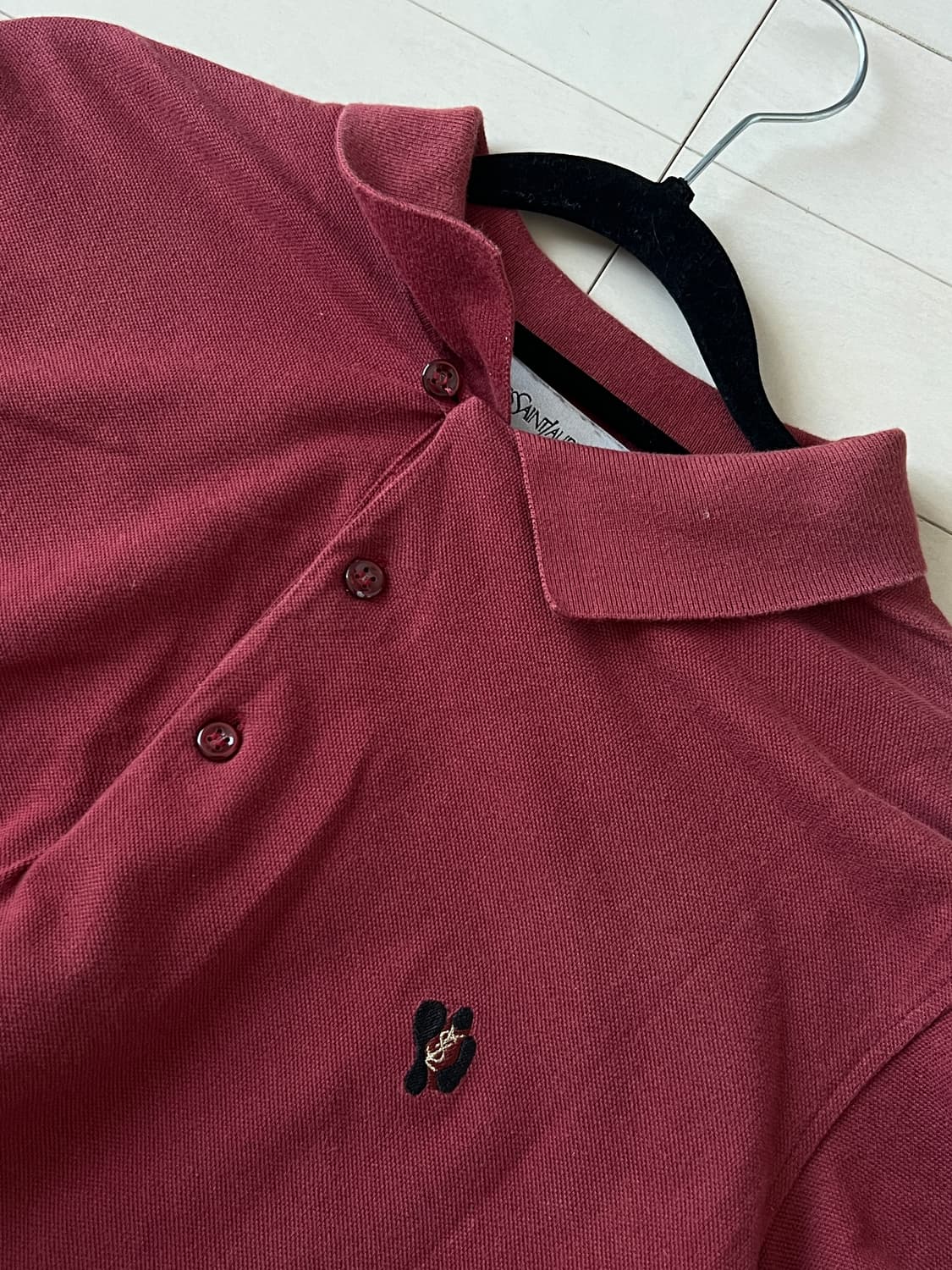 Yves Saint Laurent YSL 레드 폴로 셔츠 상품이미지4