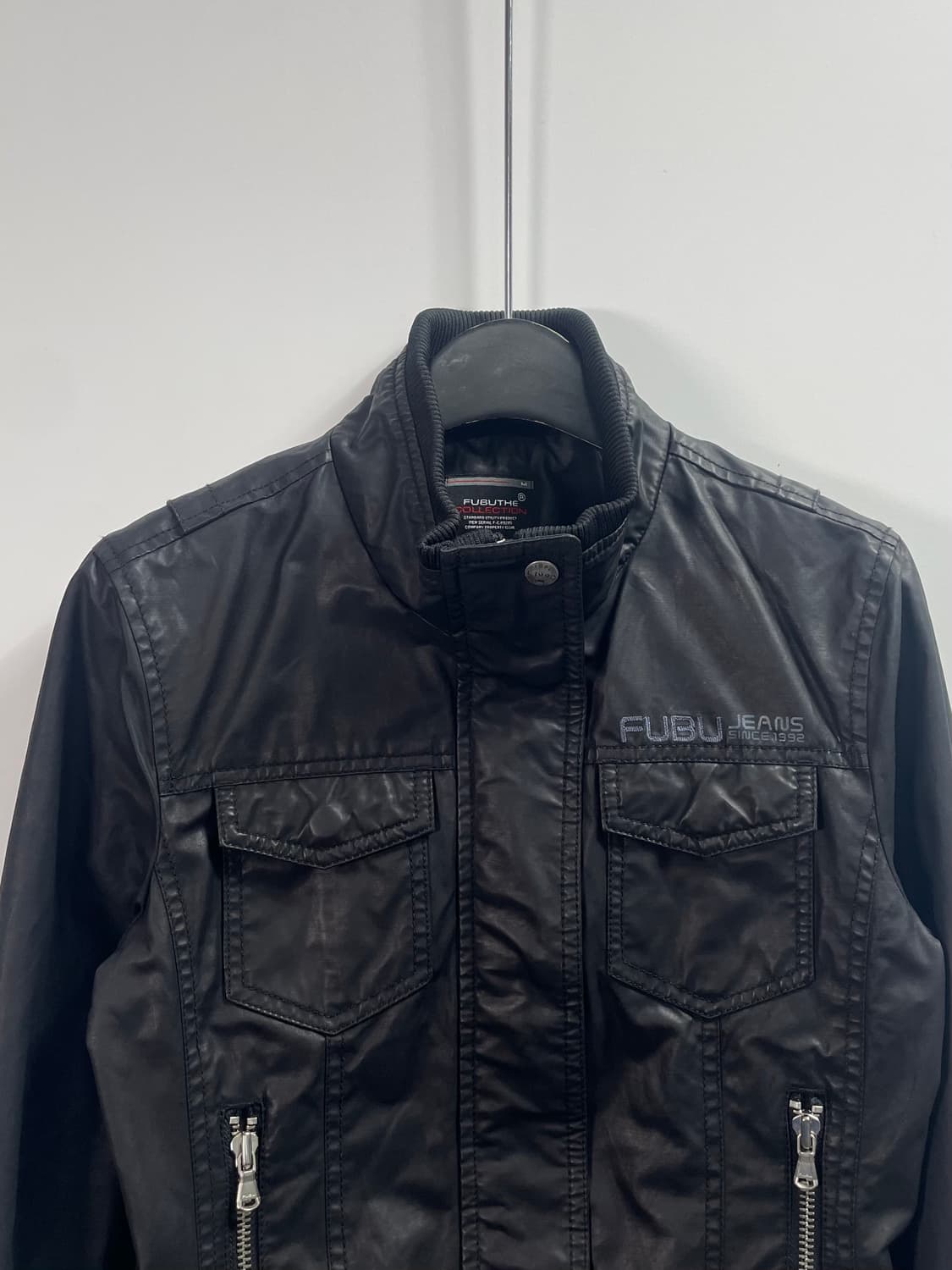 후부 우먼스 크롭 레이싱 코팅 자켓 (on.106)   상품이미지2