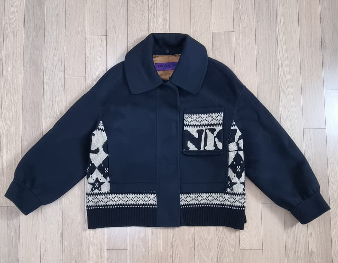 르닉앤맥코이 니트패치 울자켓 Free _ 여성 상품이미지2