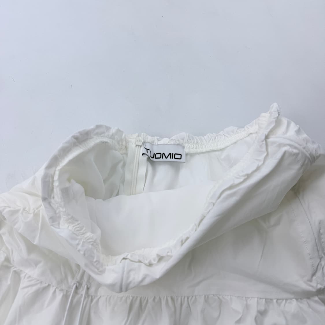 뚜오미오 레이어드 쉬폰 스커트 화이트 상품이미지4