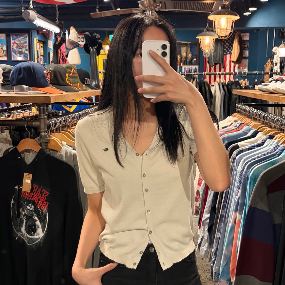 LACOSTE 라코스테 반팔 브이넥 니트 상품이미지1