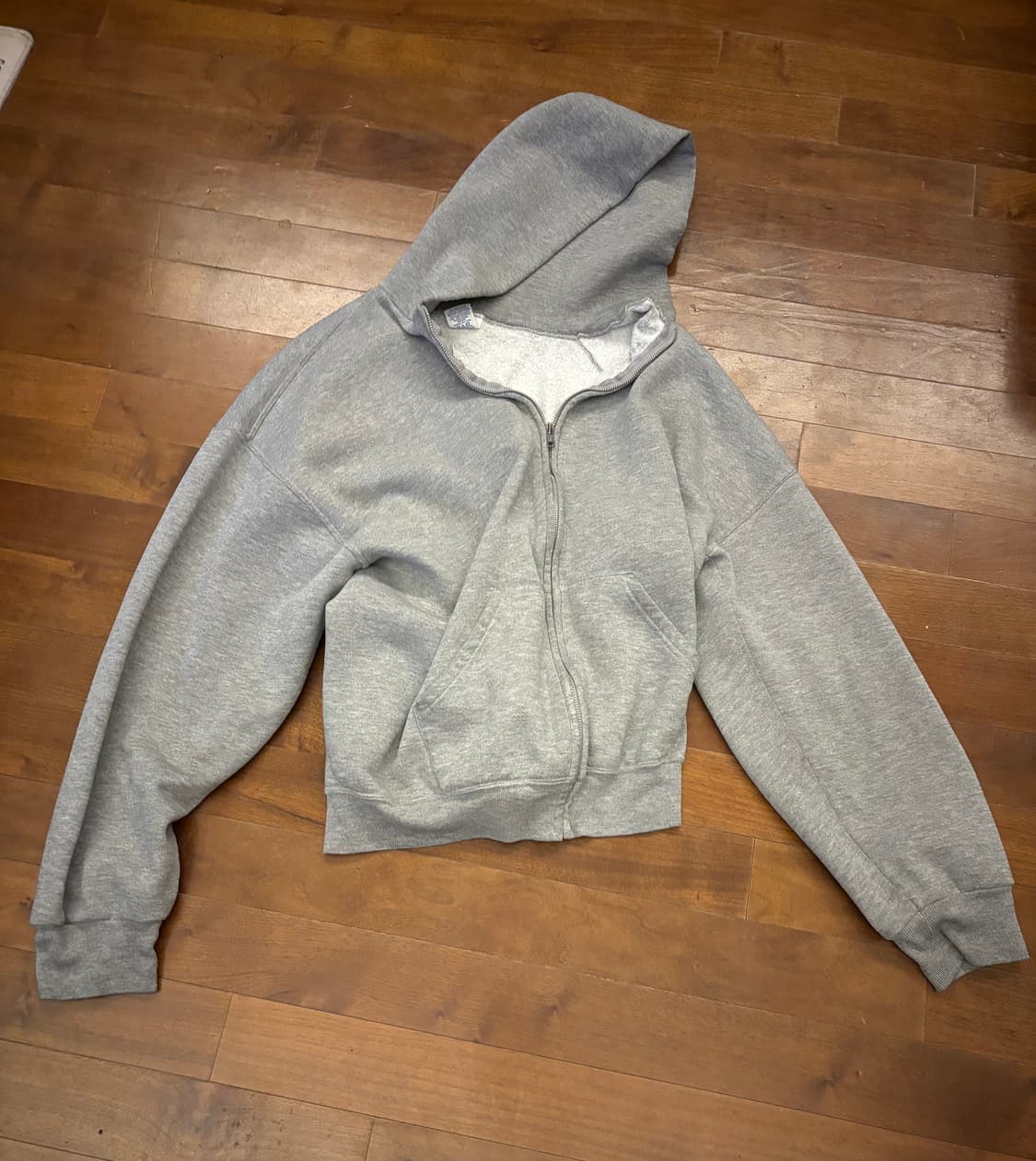 빈티지 러셀 후드집업 그레이  상품이미지1