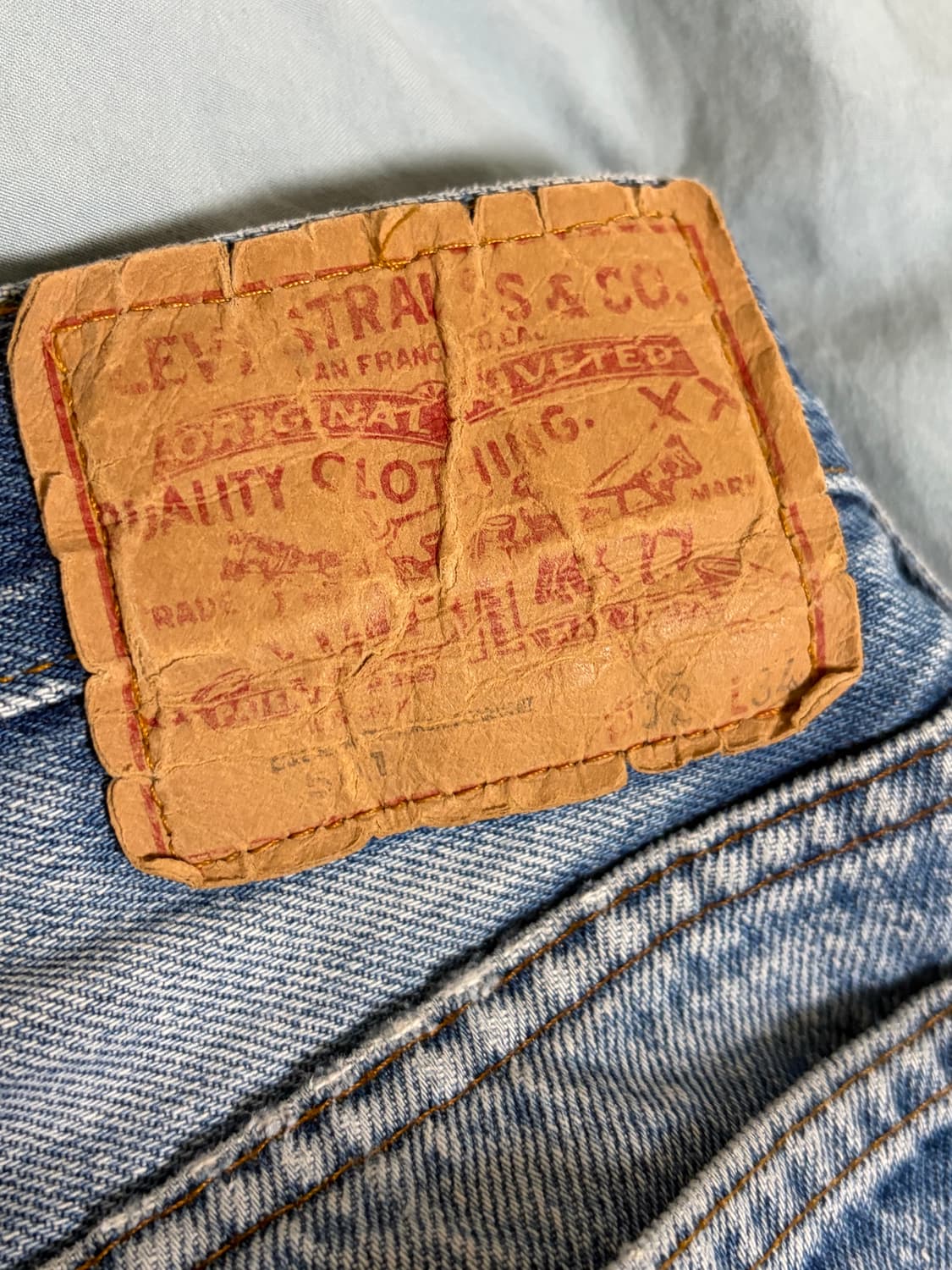 80s 리바이스 501 싱글스티치 이행기 논셀비지 상품이미지3