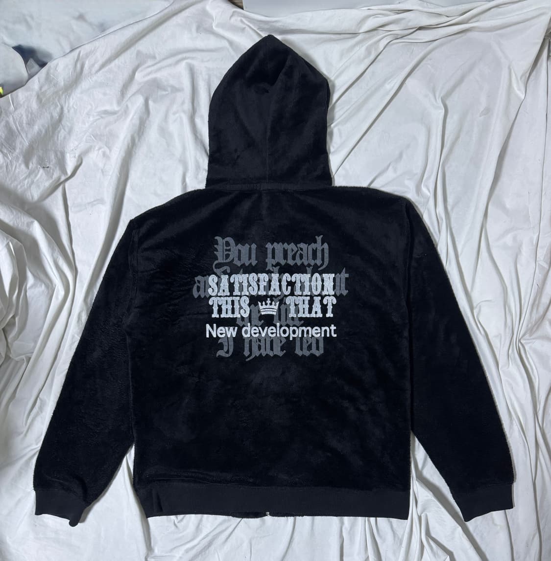 빈티지 레터링 플리스 후드집업 y2k 펑크 상품이미지2