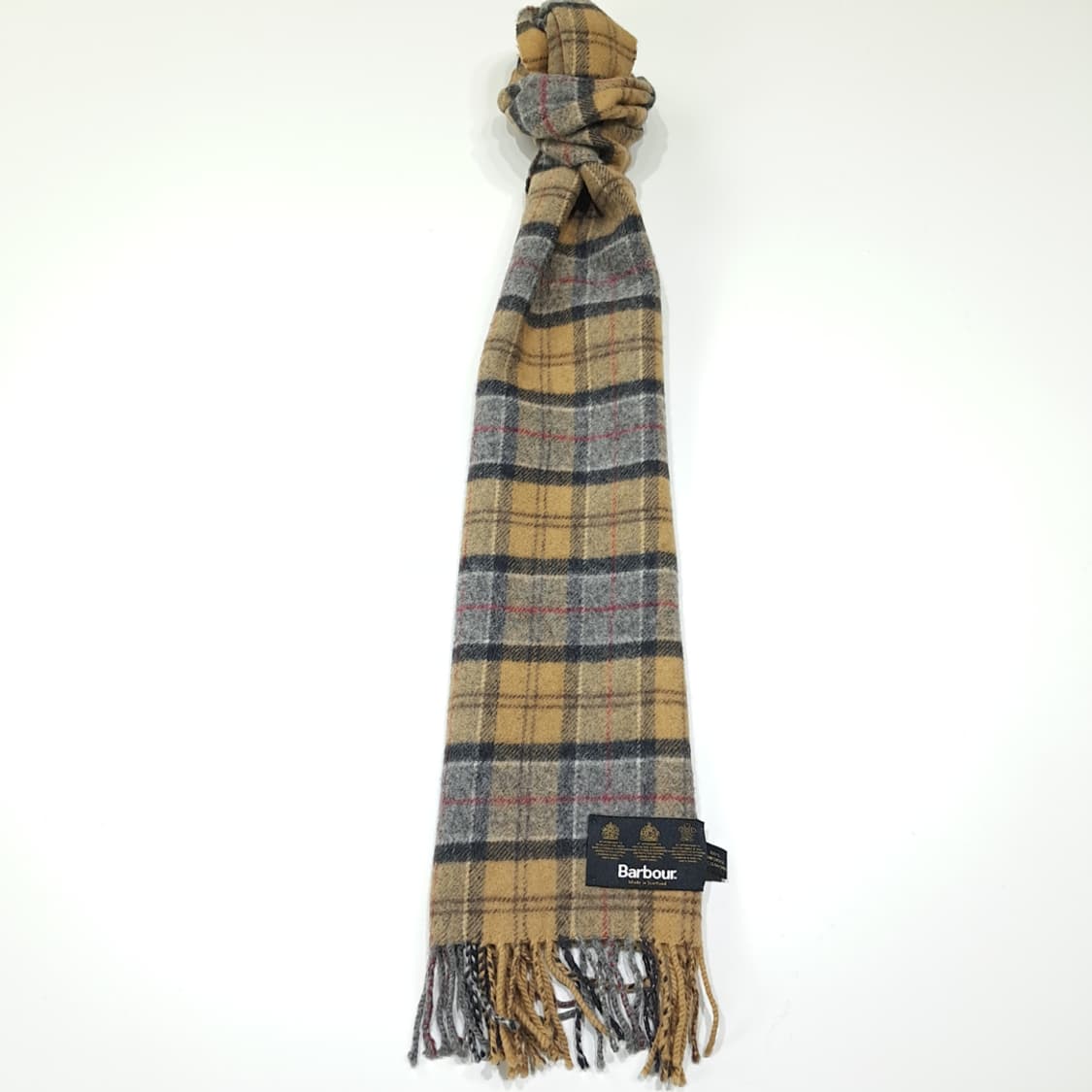 MX491 바버 90s 스코틀랜드판 램스울 클래식타탄 머플러 목도리 상품이미지5