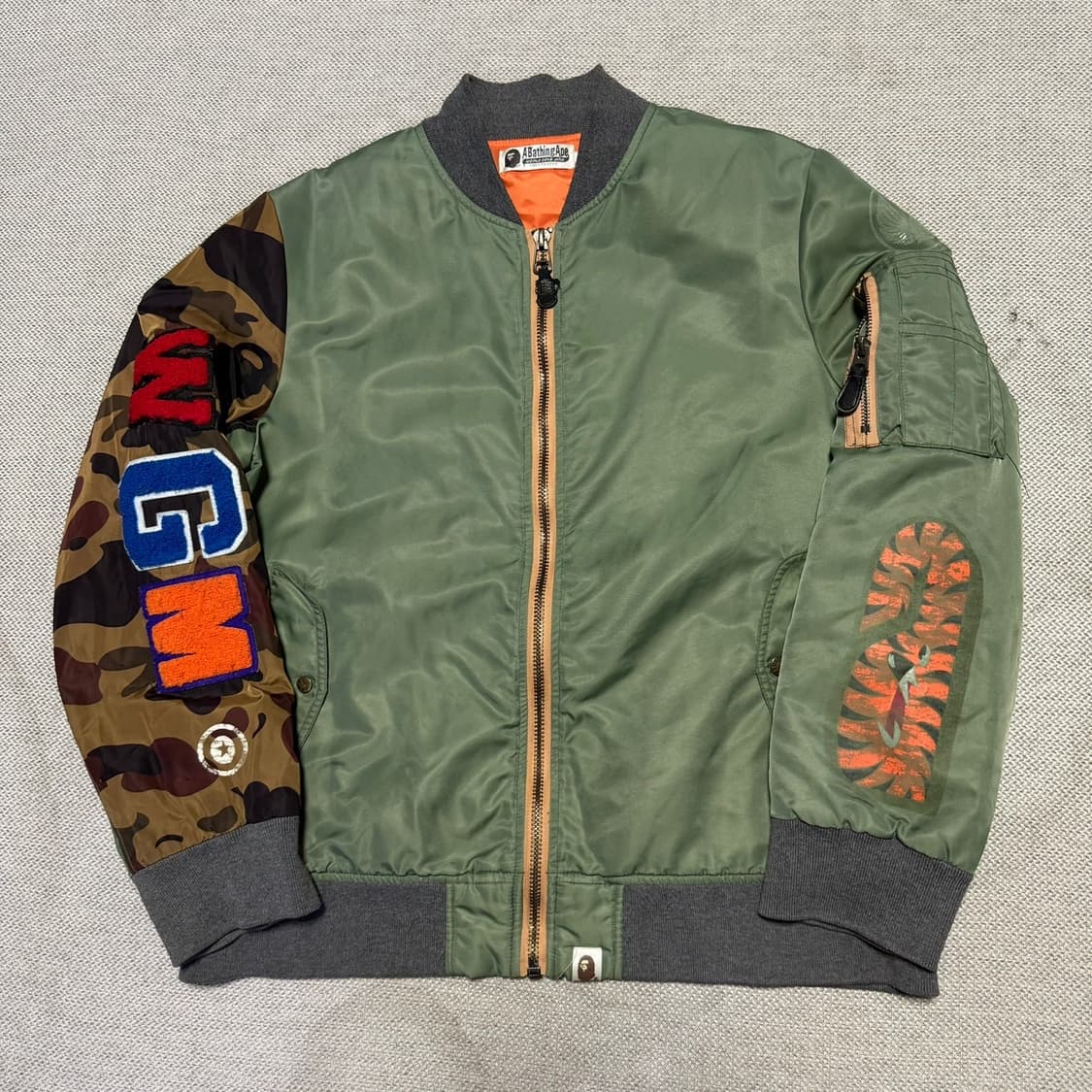 베이프 ma-1 샤크 항공 자켓 상품이미지1