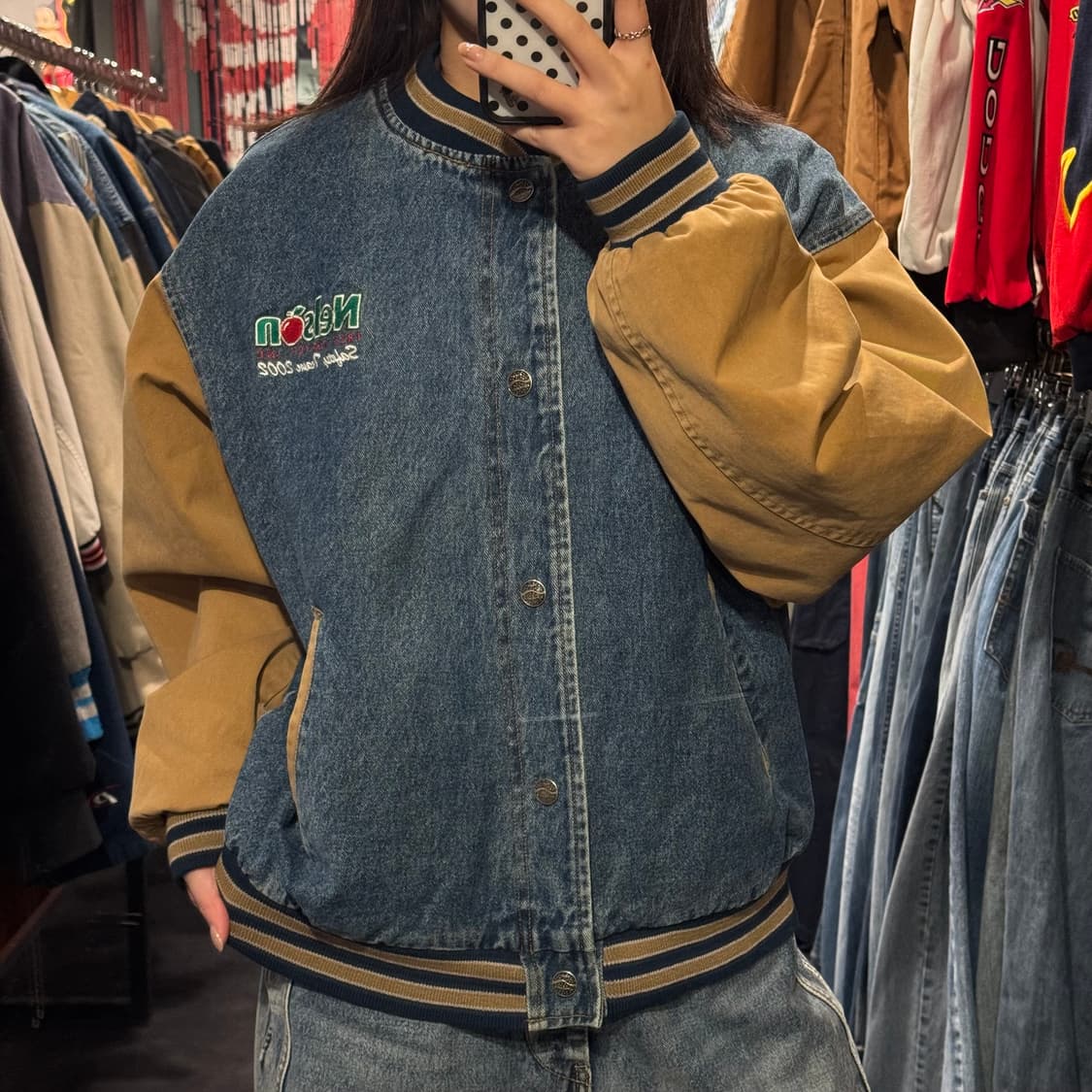 [IM] 빈티지 데님 바시티자켓 상품이미지3