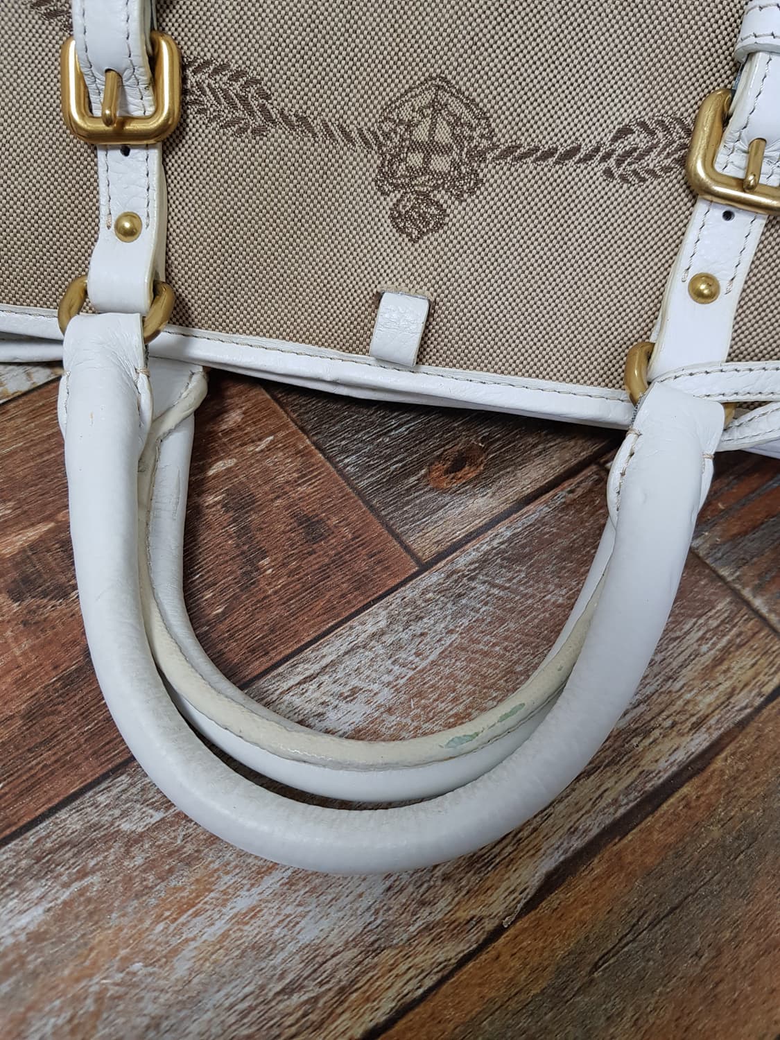 [정품] 프라다 빅로고 캔버스 스몰토트백 상품이미지7