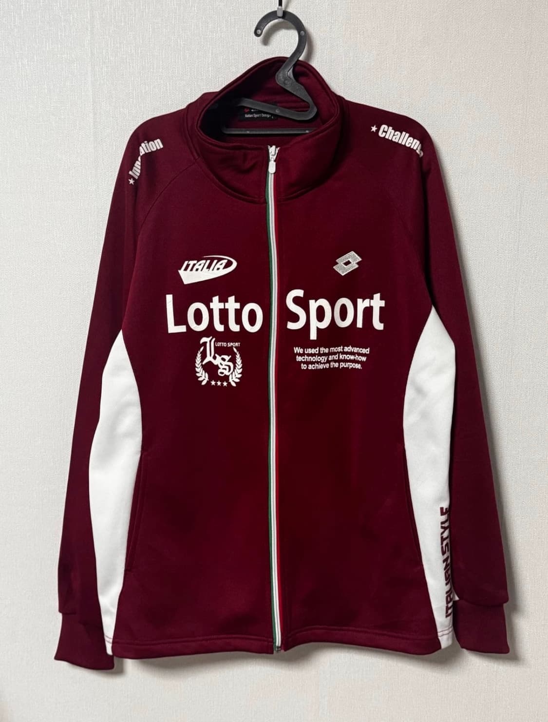 로또 이탈리아 챌린지 버건디 트랙 집업 상품이미지1