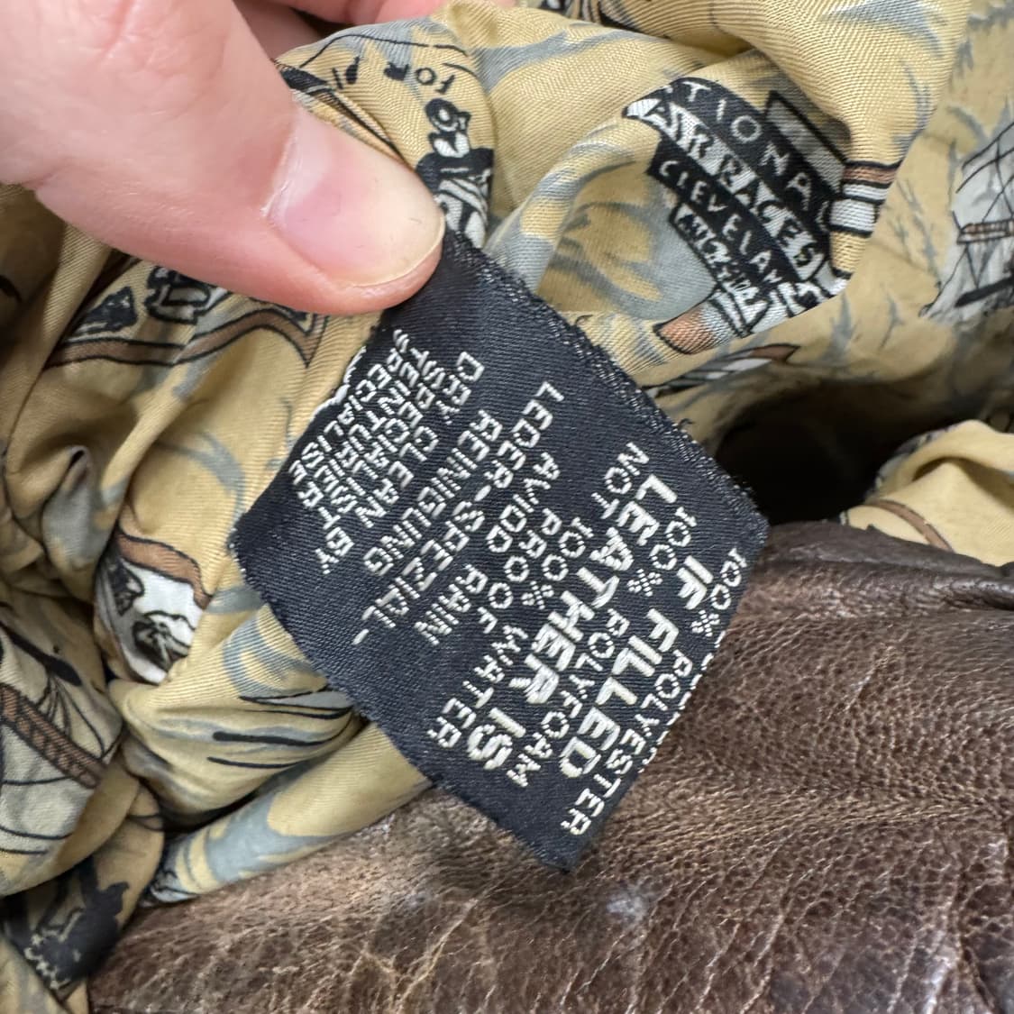 80s CANDA 빈티지 A-2 레더 플라이트 자켓 브라운 상품이미지7