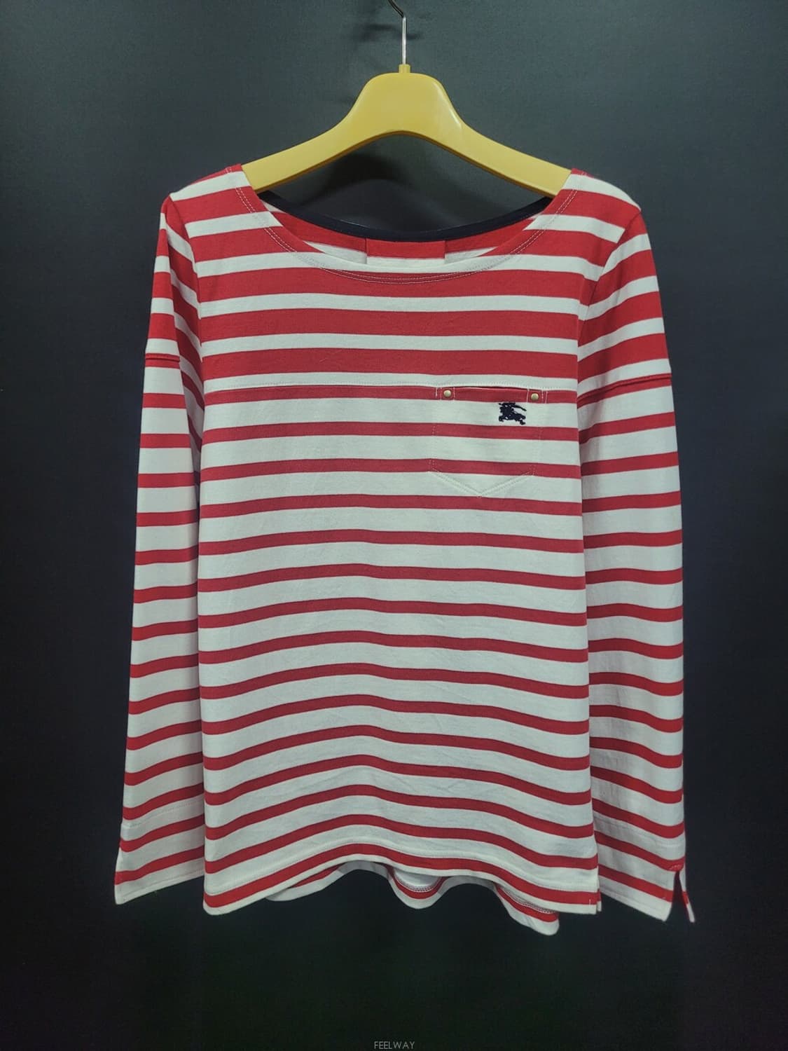 Burberry 버버리 스트라이프 자수로고 셔츠 상품이미지1