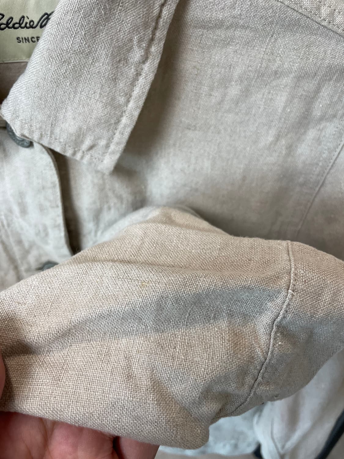 (M) 에디바우어 아이보리 린넨 트러커 자켓 상품이미지6