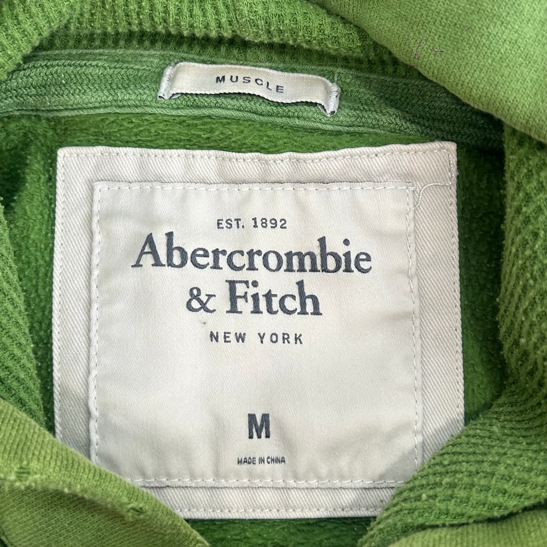 Abercrombie 아베크롬비 사이드로고 그린 후드티 상품이미지6