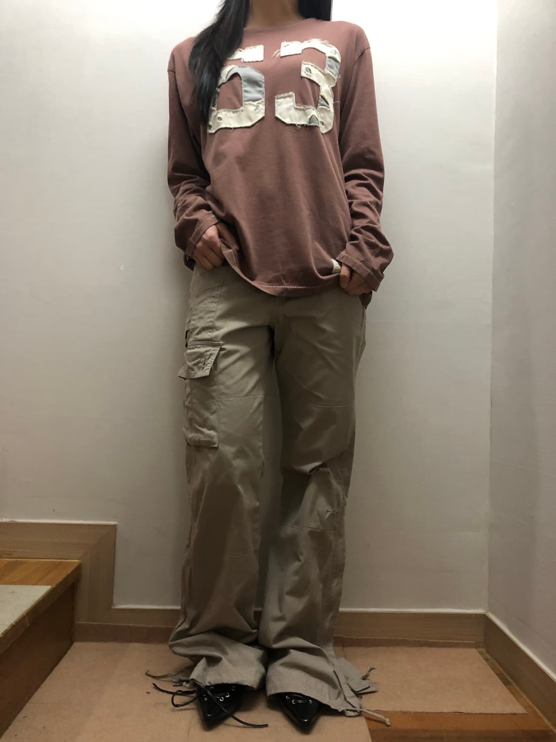 빈티지 베이지 펑크 팬츠 상품이미지6