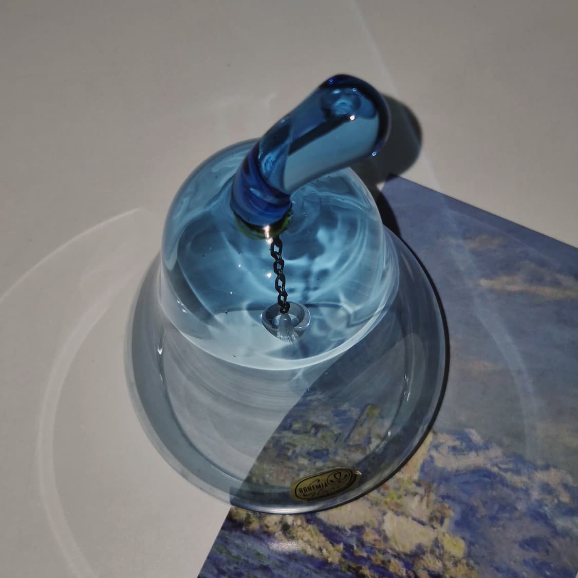 80s 체코 보헤미아 서양배 글라스 벨 상품이미지6