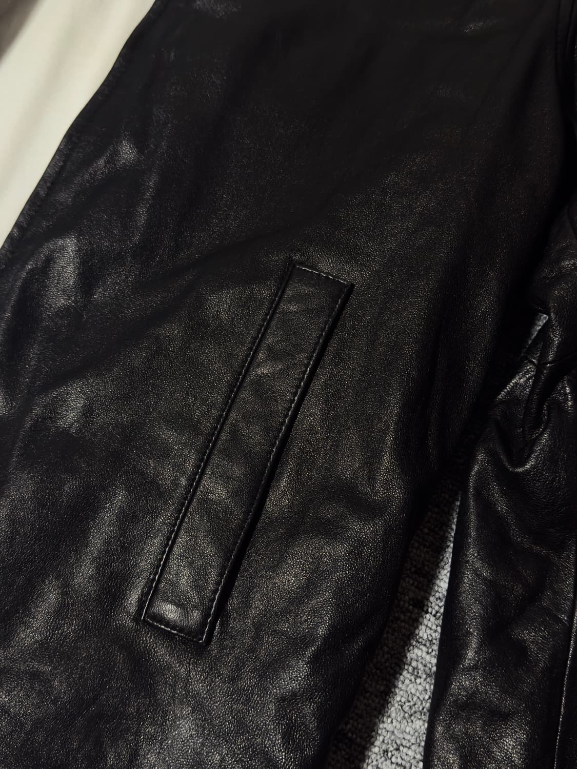 00s Balenciaga Leather Bluson Jacket 상품이미지4