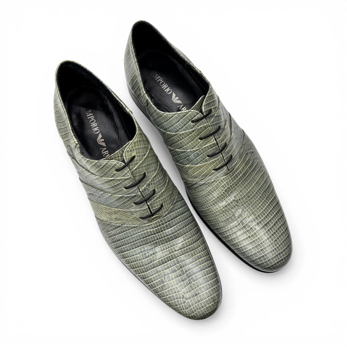 엠포리오 아르마니 리자드 엠보 옥스포드 슈즈 상품이미지1